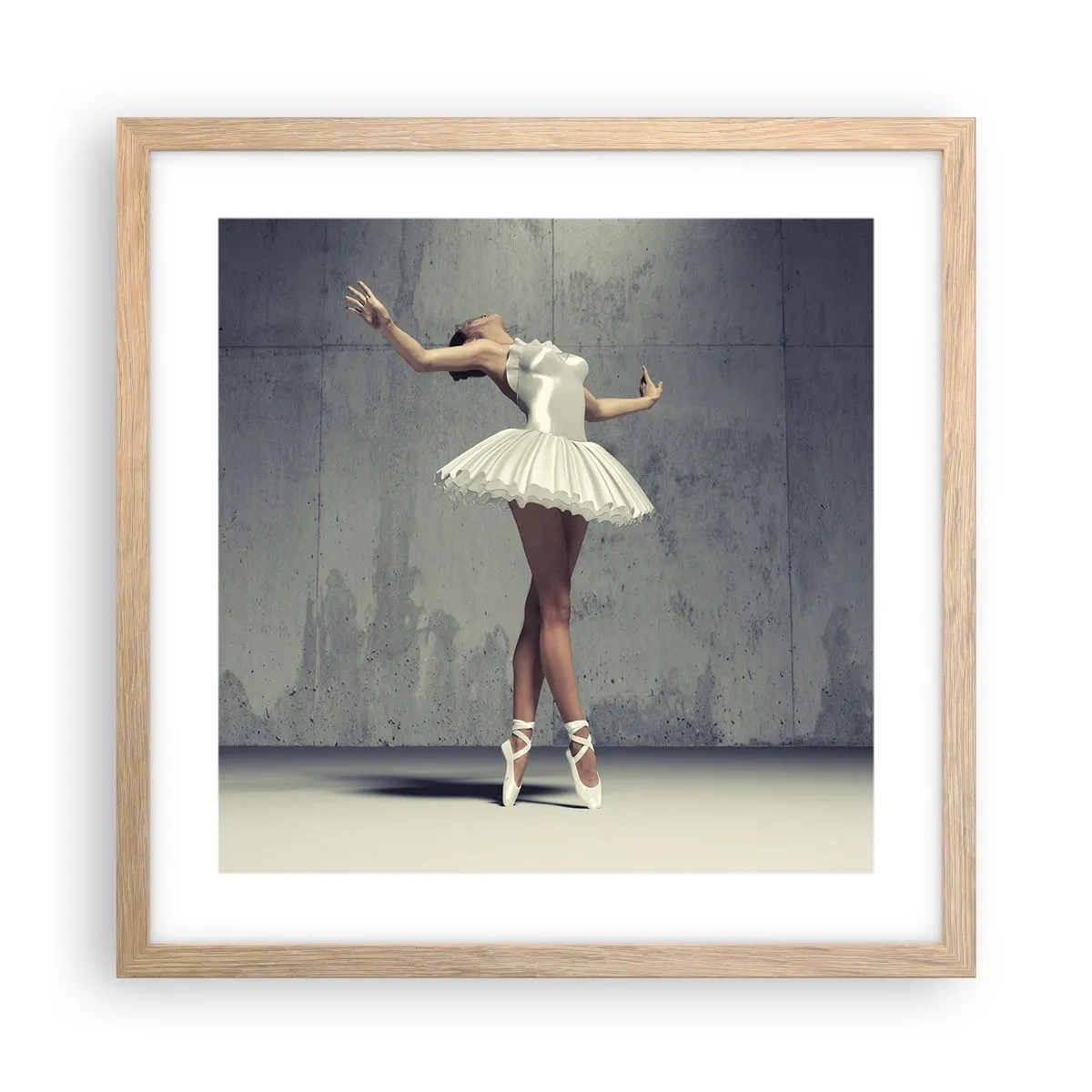 Plakat w ramie jasny dąb - Lekko jak ptak - 40x40 cm