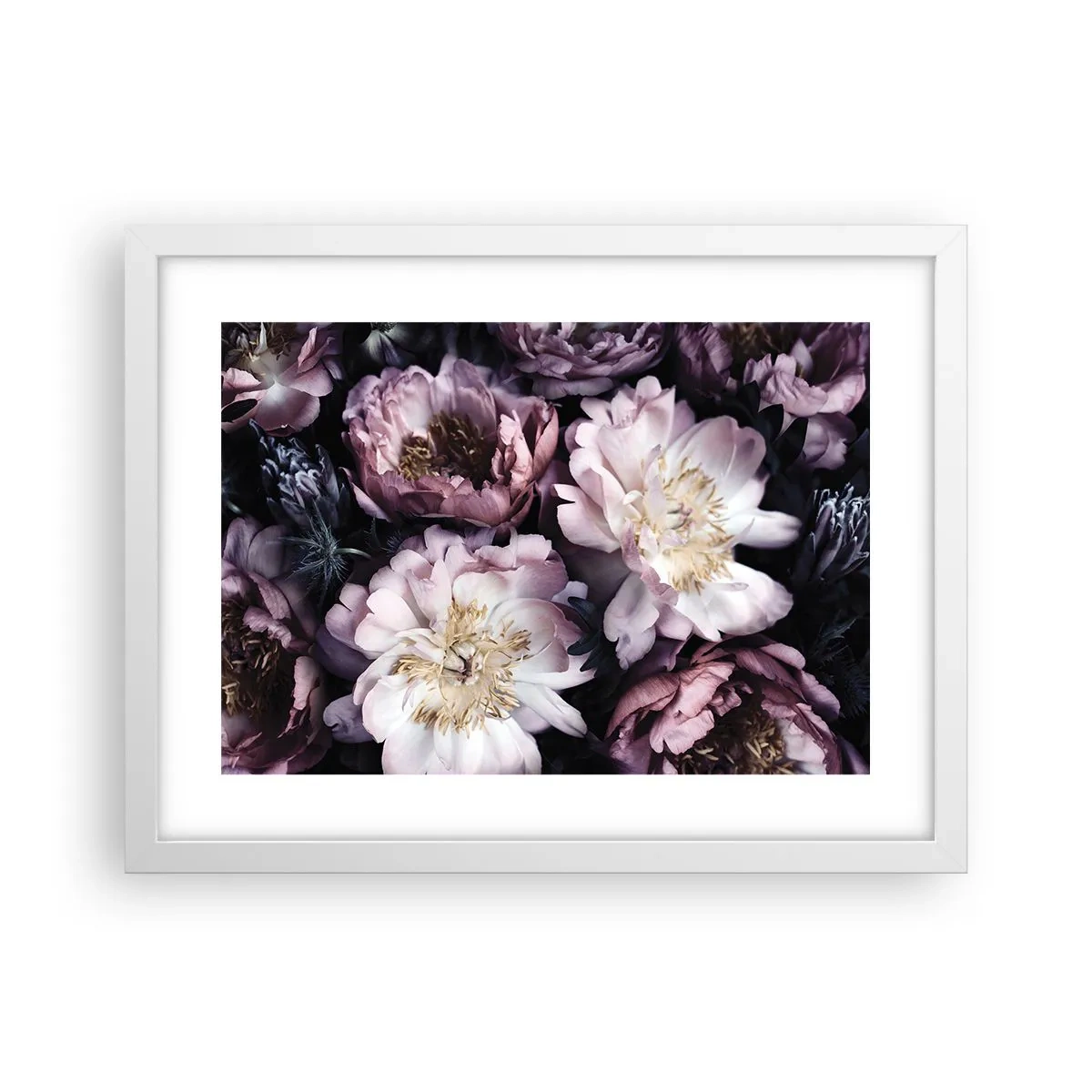 Plakat w białej ramie - Bukiet w dawnym stylu - 40x30 cm