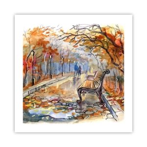 Plakat - Razem powędrować w jesień - 50x50 cm