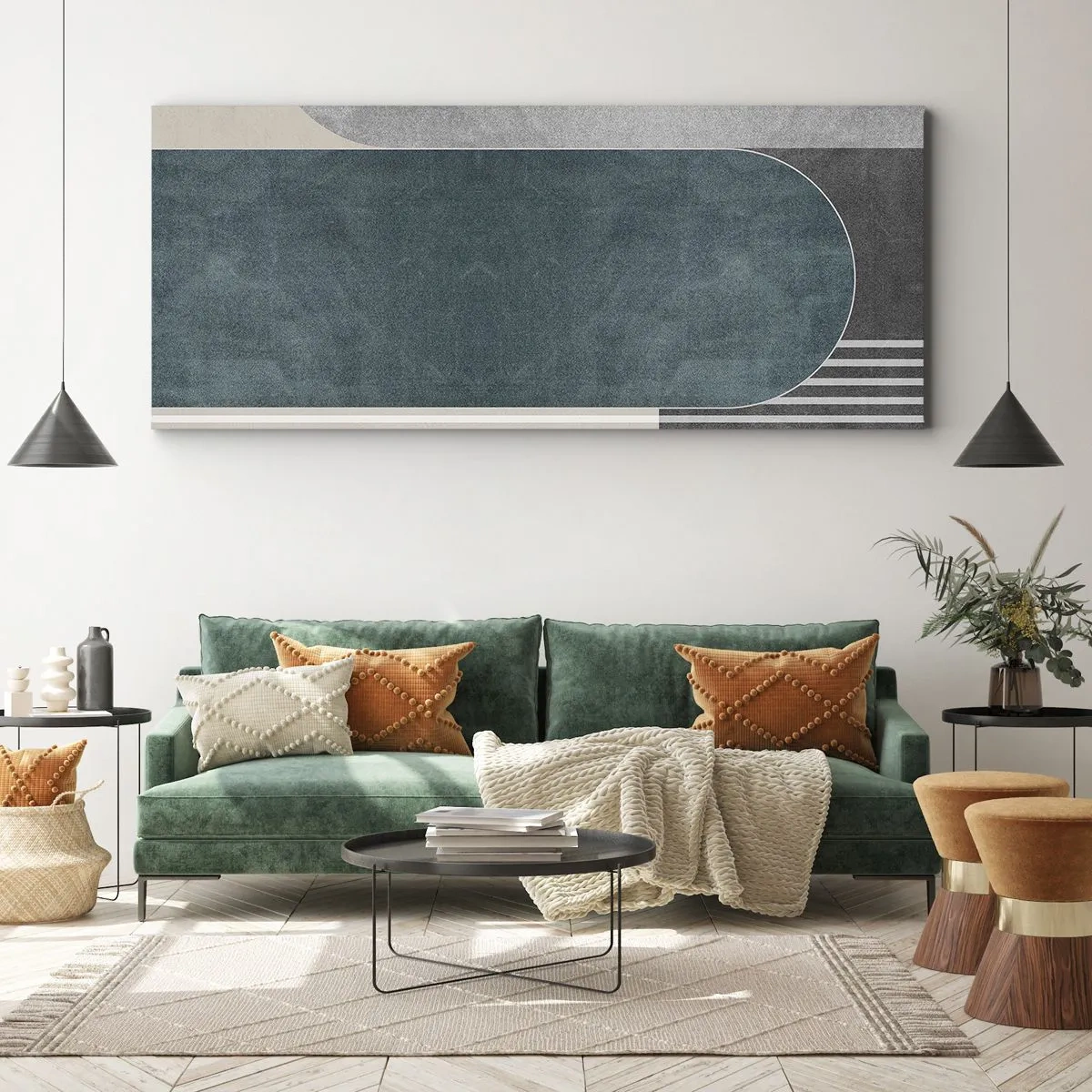 Obraz na płótnie - Kompozycja na poziomie - 100x40 cm