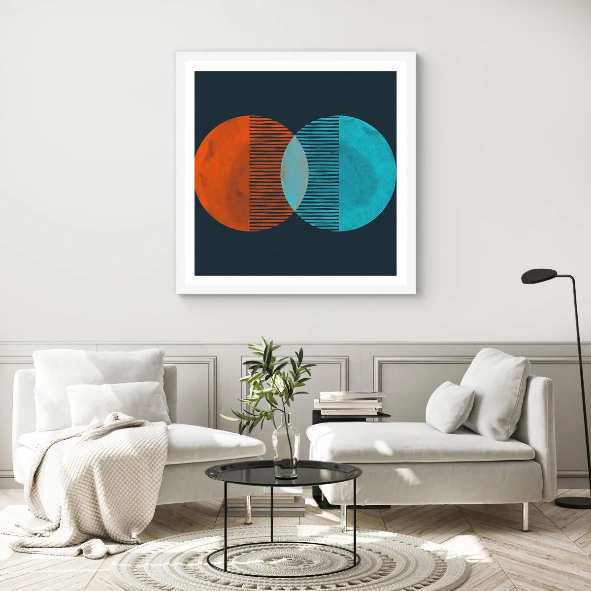 Plakat w białej ramie - Astronomiczna fantazja - 50x50 cm