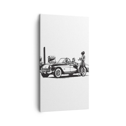 Obraz na płótnie - 60. - beztroska Ameryka - 45x80 cm