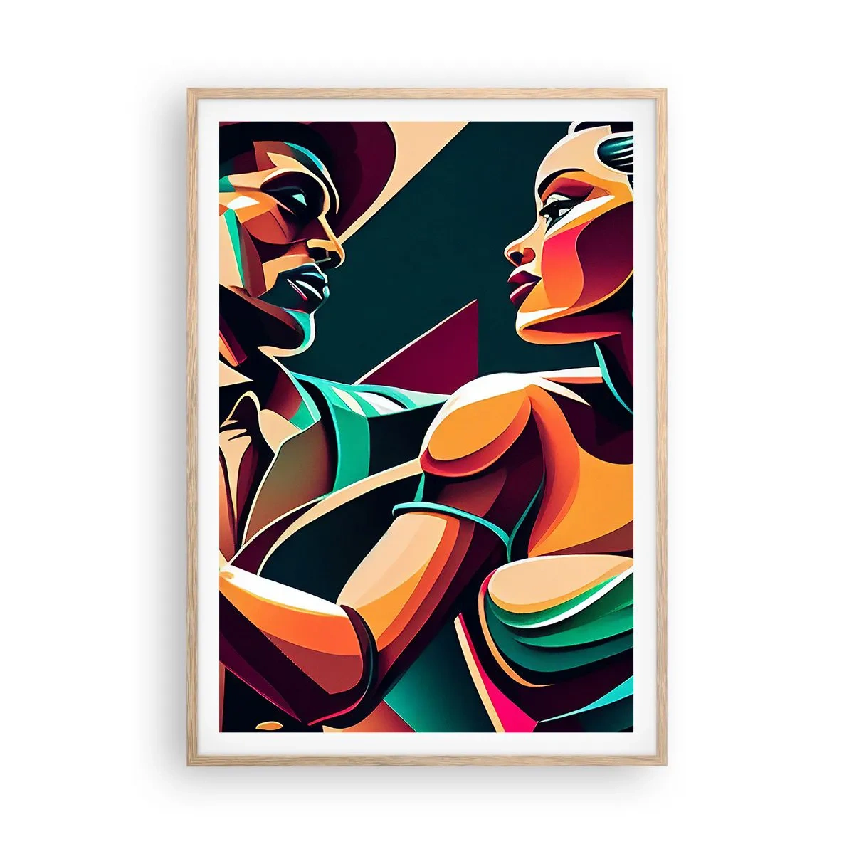 Plakat w ramie jasny dąb - W rytmie serca - 70x100 cm