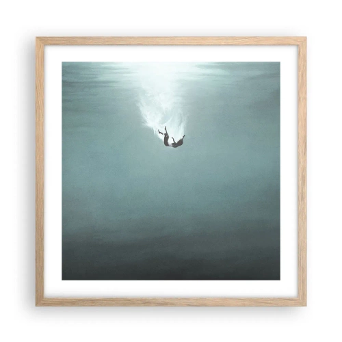 Plakat w ramie jasny dąb - W objęciach oceanu - 50x50 cm