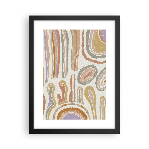 Plakat w czarnej ramie - Barwne przekroje - 30x40 cm