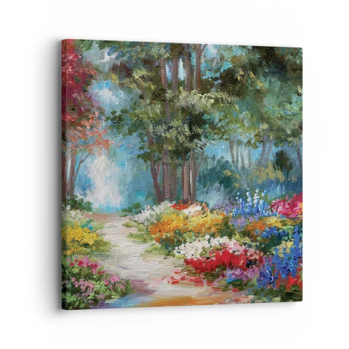 Obraz na płótnie - Leśny ogród, kwietny las - 30x30 cm