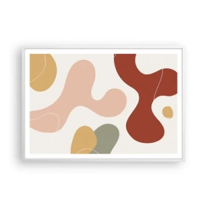 Plakat w białej ramie - Esy czy floresy? - 100x70 cm