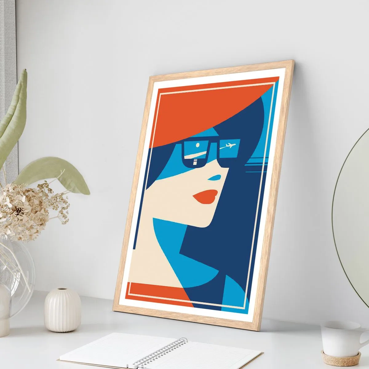 Plakat w ramie jasny dąb - Wakacyjna podróż - 40x50 cm