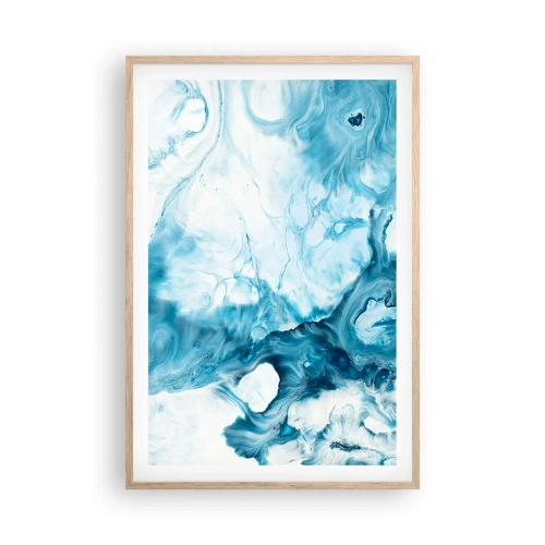 Plakat w ramie jasny dąb - Koncert błękitu - 61x91 cm