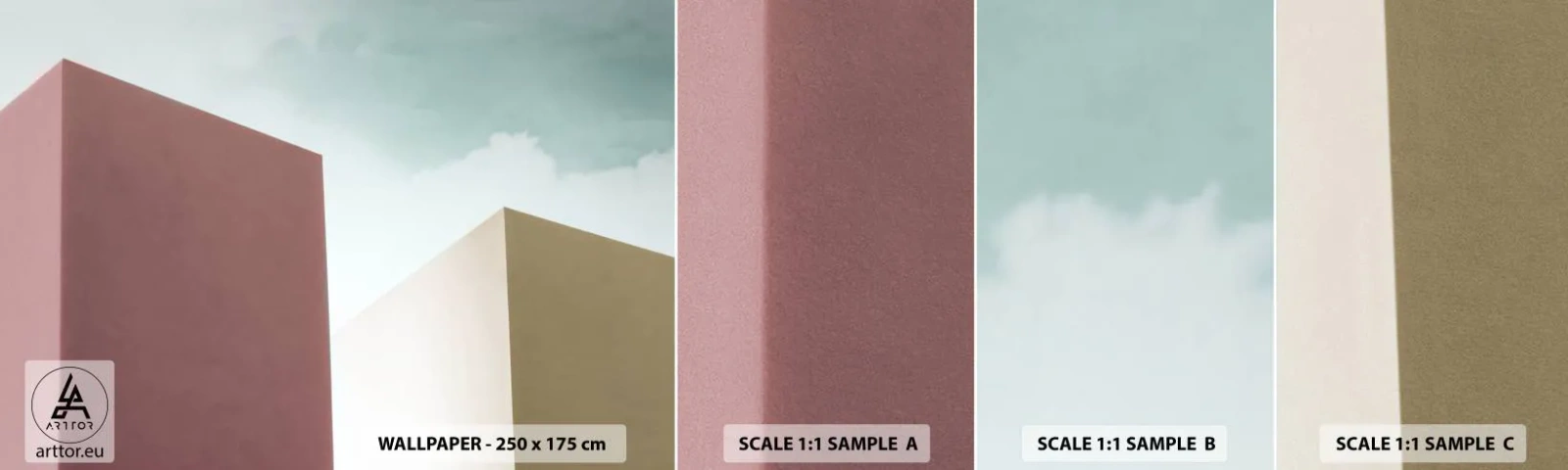 Fototapeta Próbka Standard Eco - Geometria słonecznego lata - Budynki, Architektura, Trójwymiarowy - 100x30 cm