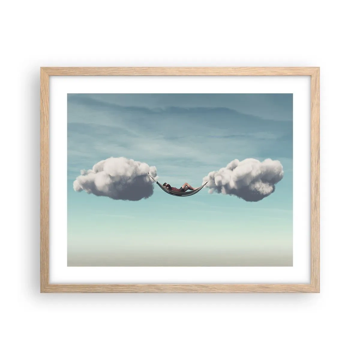 Plakat w ramie jasny dąb - Błogość chwili - 50x40 cm