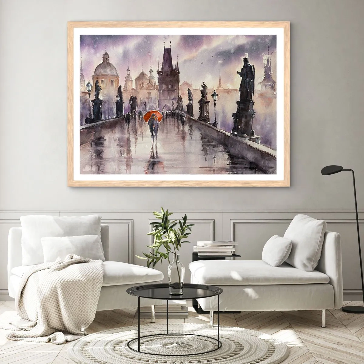 Plakat w ramie jasny dąb - Ludzie się nie zmieniają - 50x40 cm