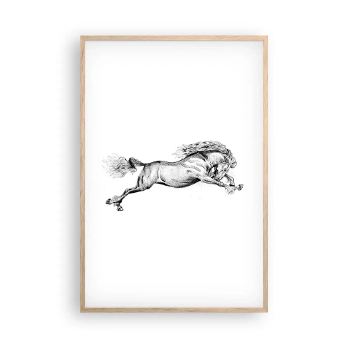 Plakat w ramie jasny dąb - Zatrzymany w galopie - 61x91 cm