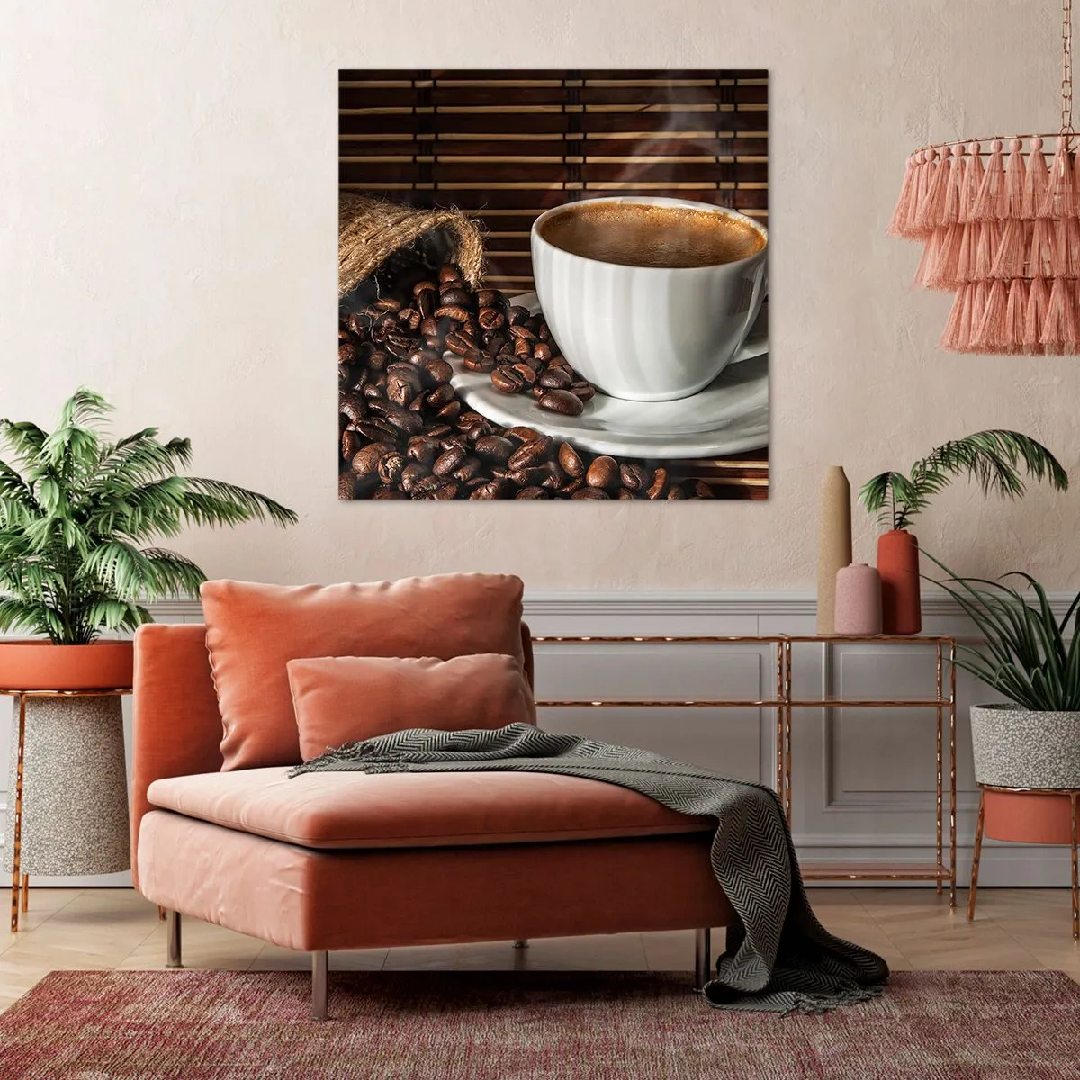 Obraz na płótnie - Czarność węgla, przejrzystość bursztynu - 30x30 cm