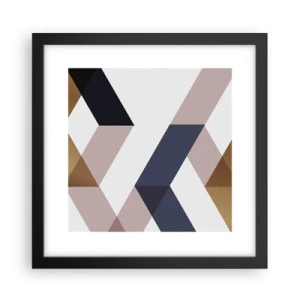 Plakat w czarnej ramie - Płaszczyzny i kąty - 30x30 cm