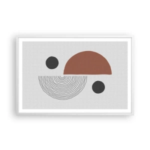 Plakat w białej ramie - Doskonałość koła - 91x61 cm