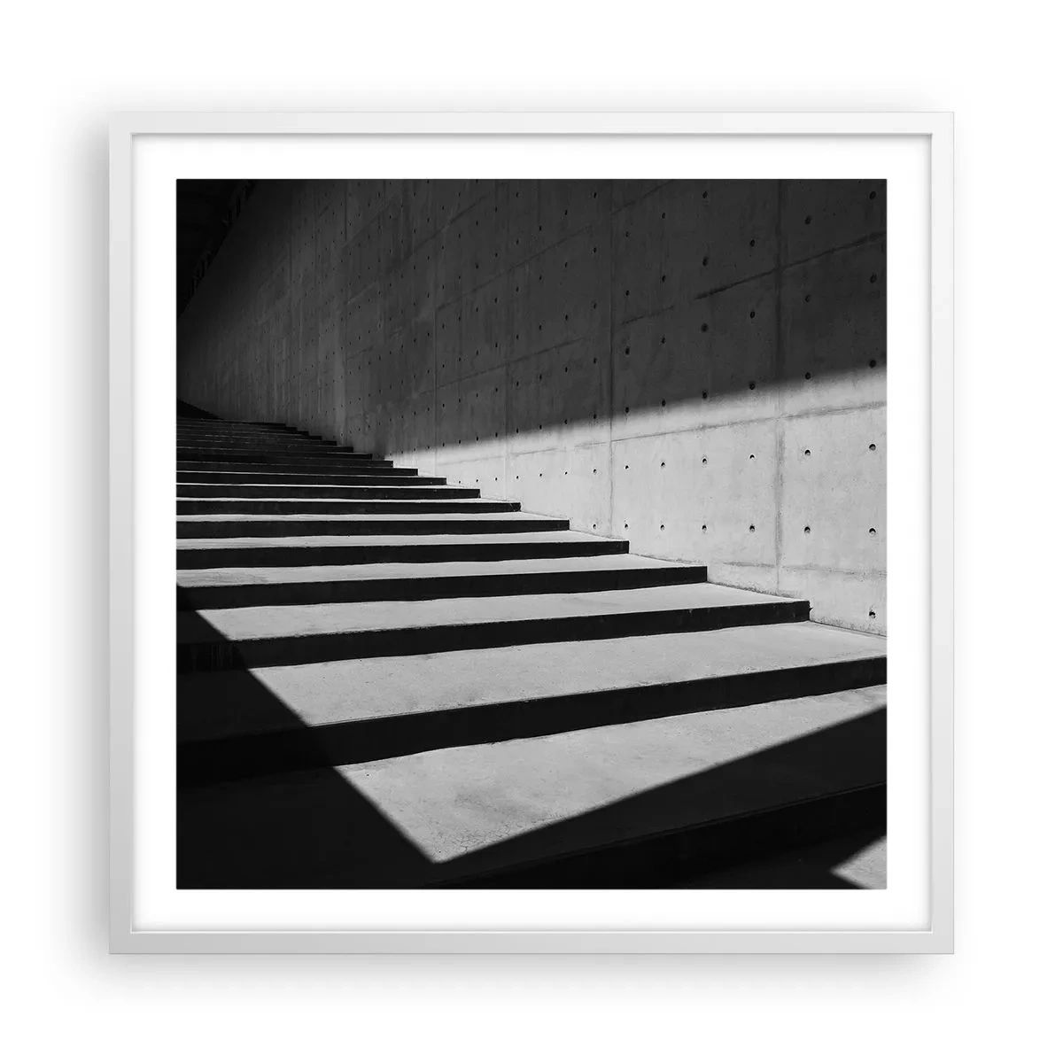 Plakat w białej ramie - Surowa uroda modernizmu - 60x60 cm