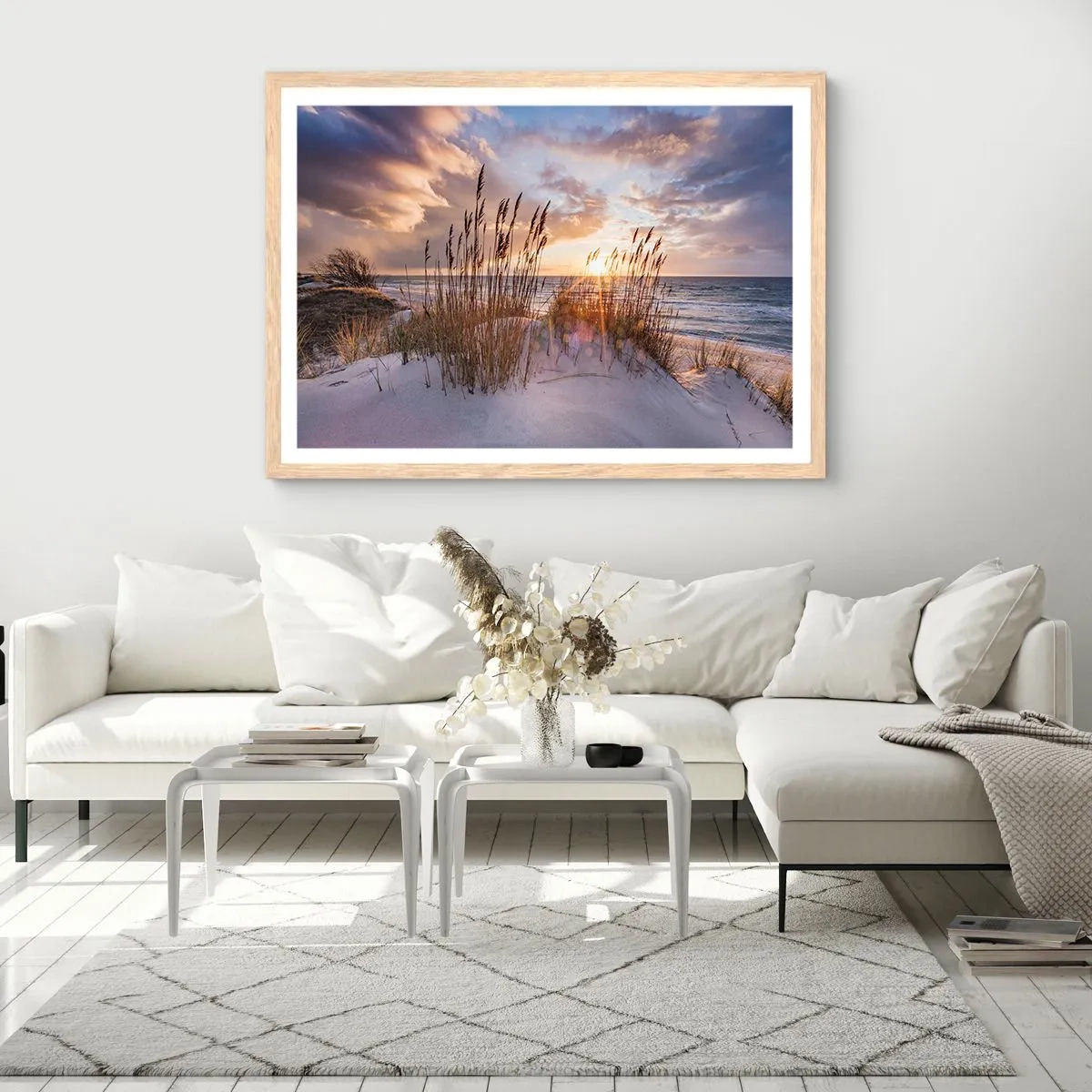 Plakat w ramie jasny dąb - Pożegnanie słońca i wiatru - 91x61 cm