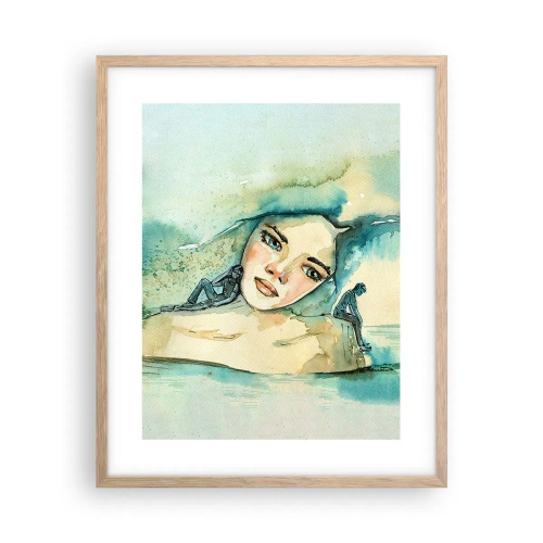 Plakat w ramie jasny dąb - Am I blue? - 40x50 cm
