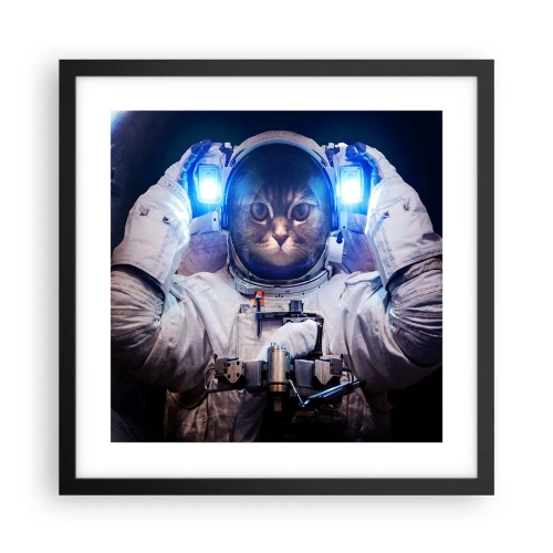 Plakat w czarnej ramie - Houston, macie problem - 40x40 cm