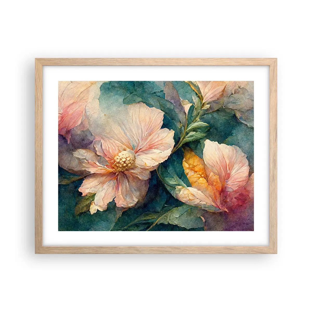 Plakat w ramie jasny dąb - Sama subtelność - 50x40 cm