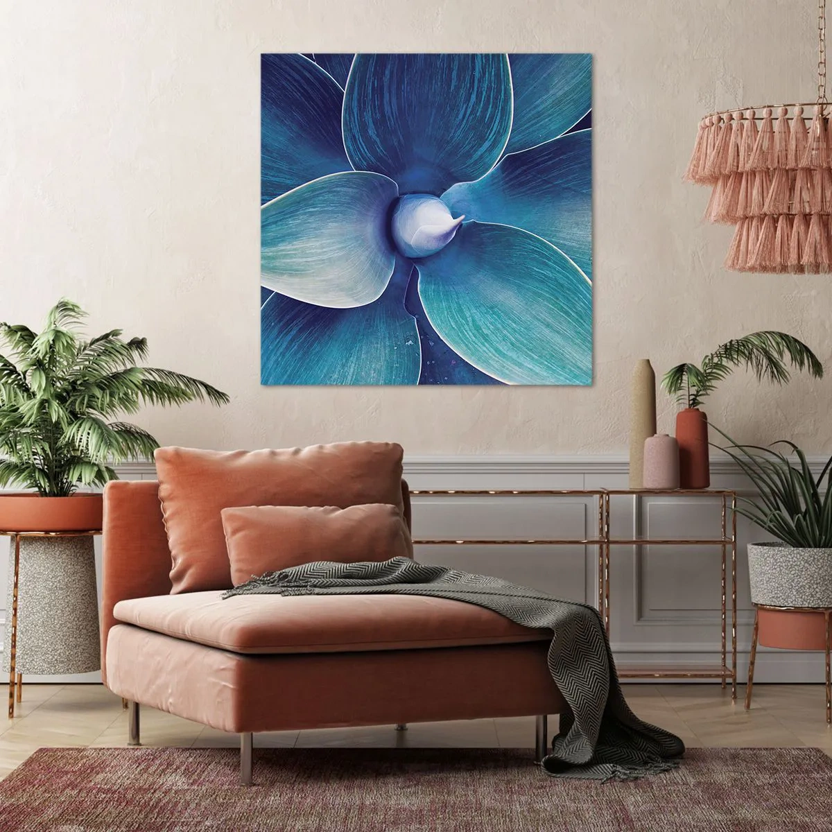 Obraz na płótnie - Zbłękitniały od nieba - 70x70 cm