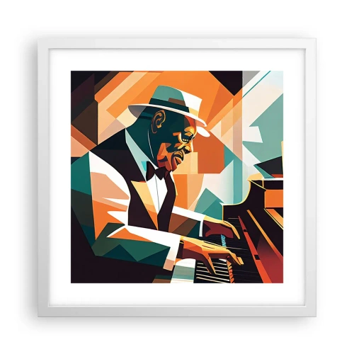 Plakat w białej ramie - Cały ten jazz - 40x40 cm