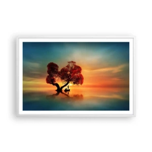 Plakat w białej ramie - Oddaleńcy i ciszyzna bezświata - 91x61 cm