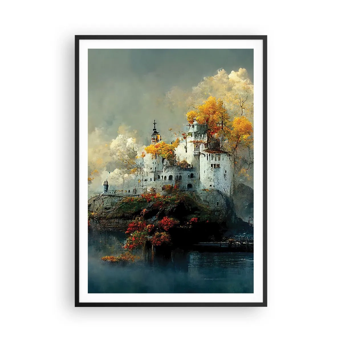 Plakat w czarnej ramie - Początek romantycznej opowieści - 70x100 cm