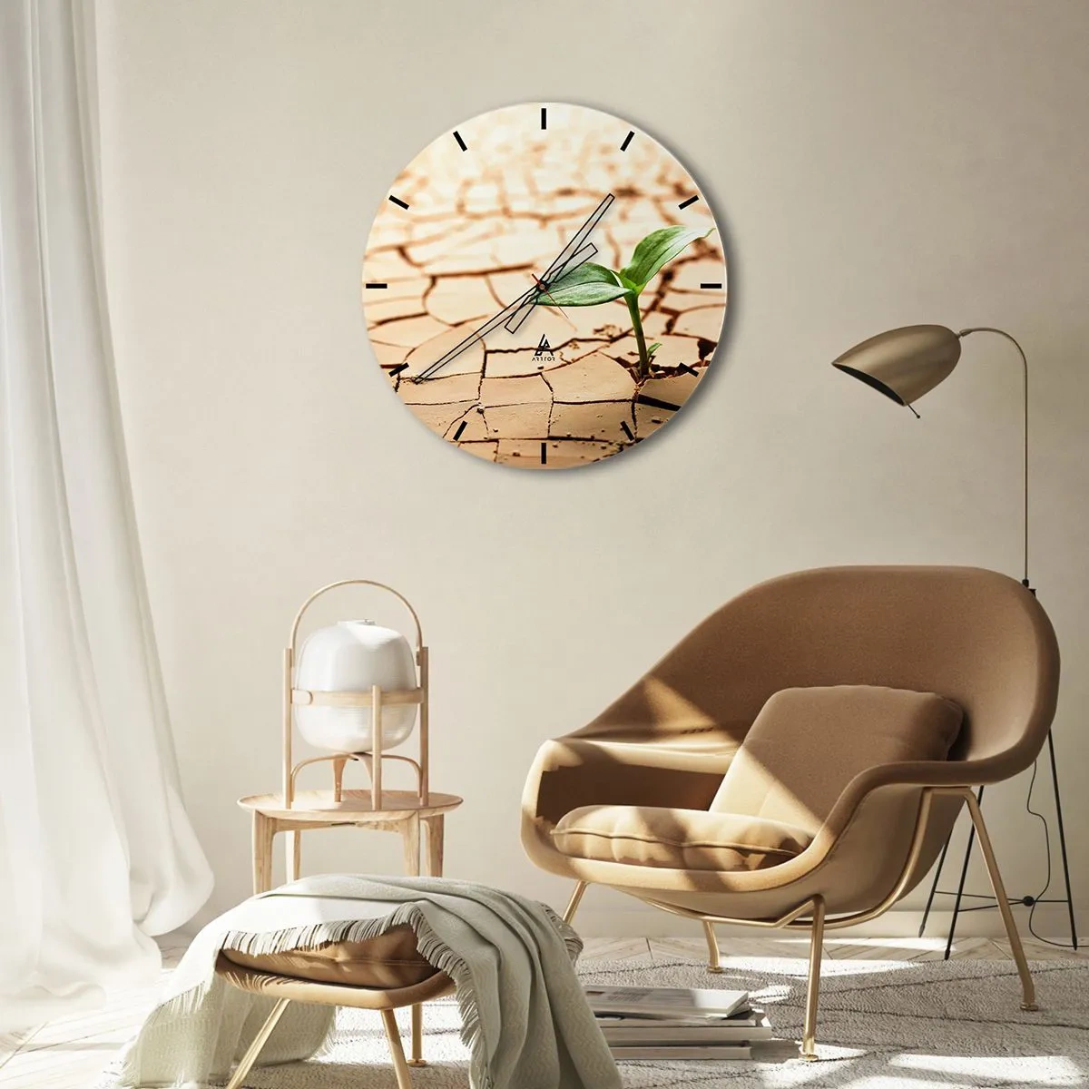 Zegar ścienny - Nieposkromiona siła życia - 30x30 cm