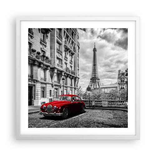 Plakat w białej ramie - Drapieżnik w mieście - 50x50 cm