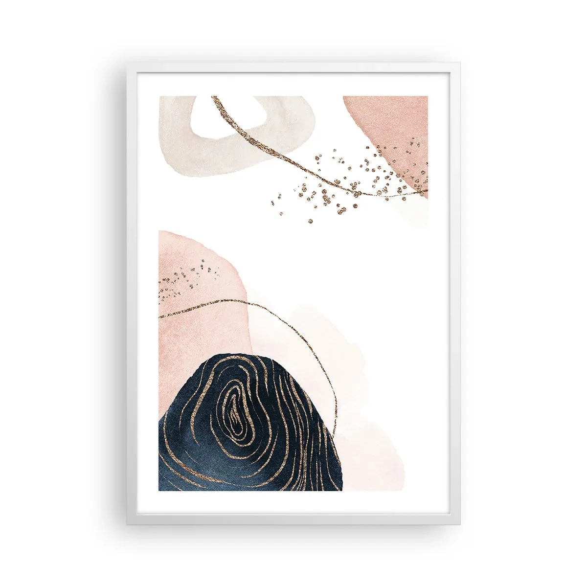 Plakat w białej ramie - Wszystko płynie - 50x70 cm