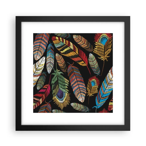 Plakat w czarnej ramie - Ptasi karnawał - 30x30 cm