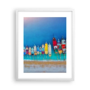 Plakat w białej ramie - Z lotu ptaka - 40x50 cm