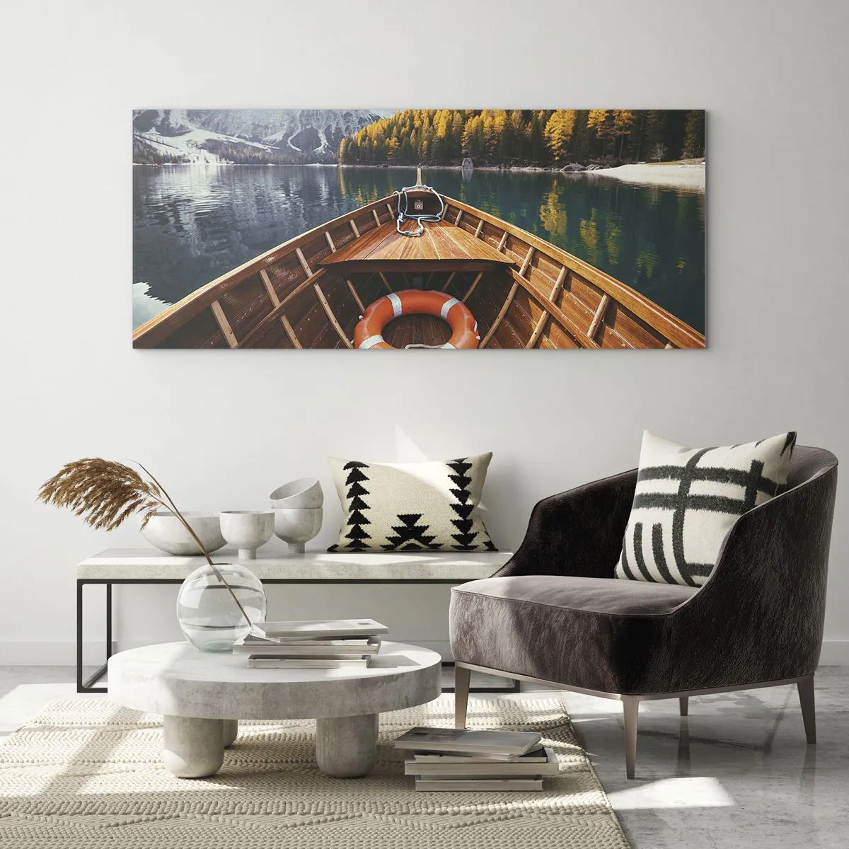 Obraz na szkle - Górska wycieczka - 100x40 cm
