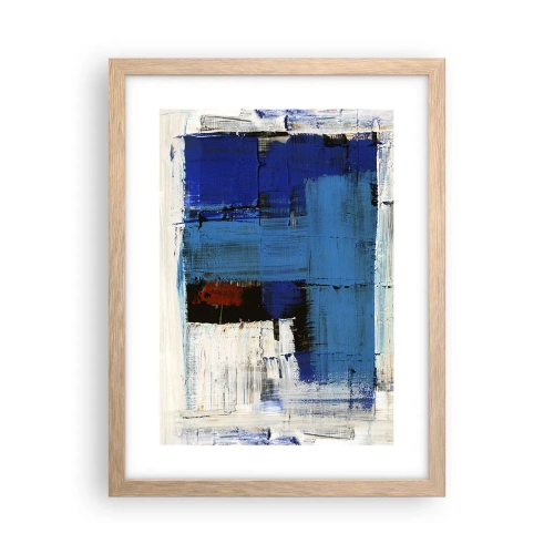 Plakat w ramie jasny dąb - Sekret błękitu - 30x40 cm