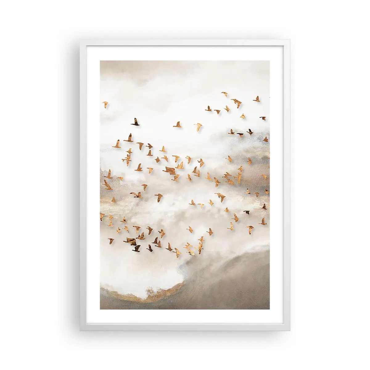 Plakat w białej ramie - Już czas… - 50x70 cm