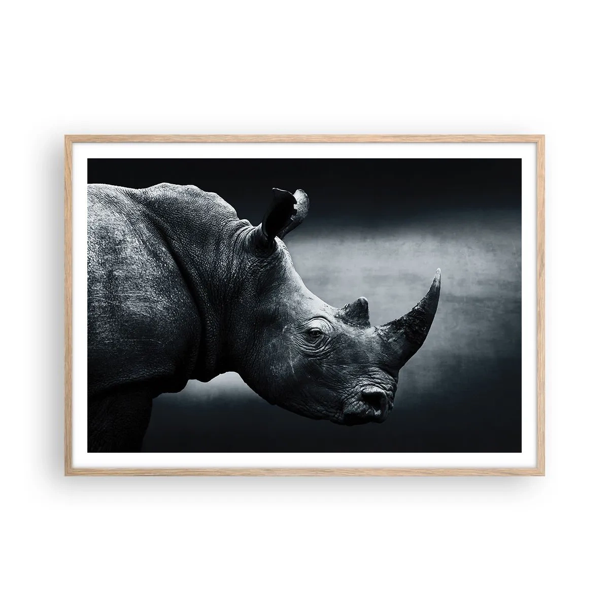 Plakat w ramie jasny dąb - Prawy profil - 100x70 cm