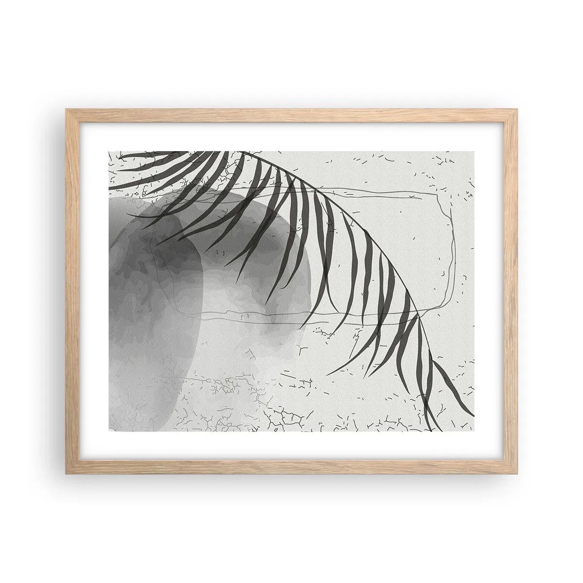 Plakat w ramie jasny dąb - Subtelna egzotyka natury - 50x40 cm