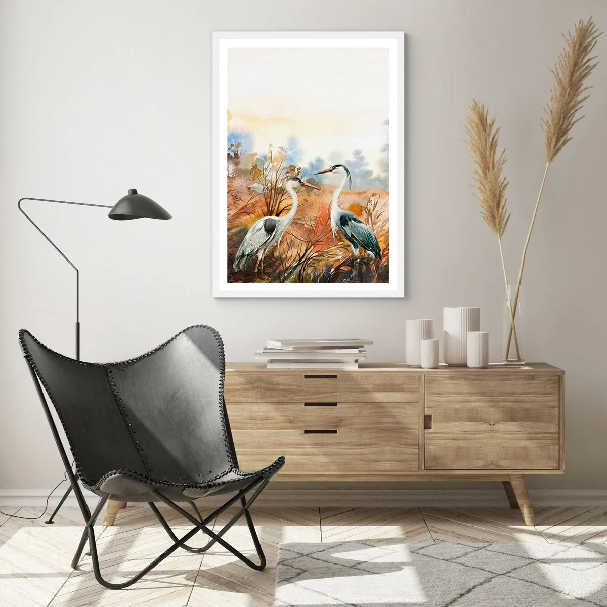 Plakat w białej ramie - Dokąd jesienią? - 30x40 cm