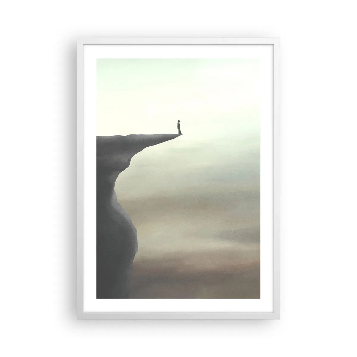 Plakat w białej ramie - Do góry, oczywiście! - 50x70 cm