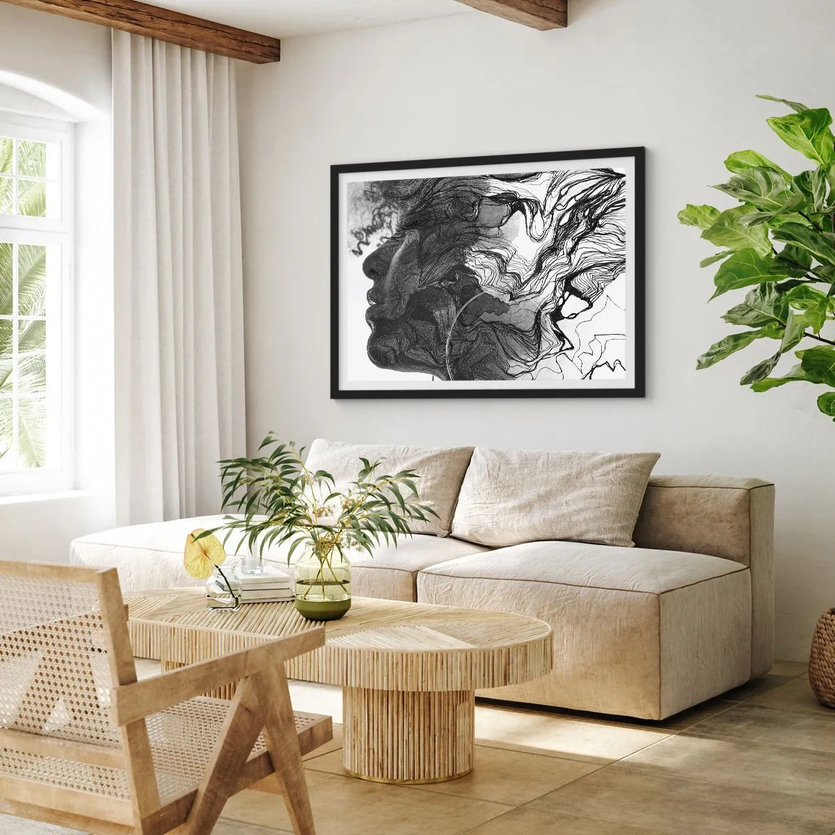 Plakat w czarnej ramie - Zaplątana w marzeniach - 40x30 cm