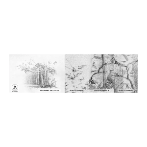 Fototapeta Próbka Premium Canvas - Światło brzozowego lasu - Las, Brzoza, Drzewa - 100x30 cm