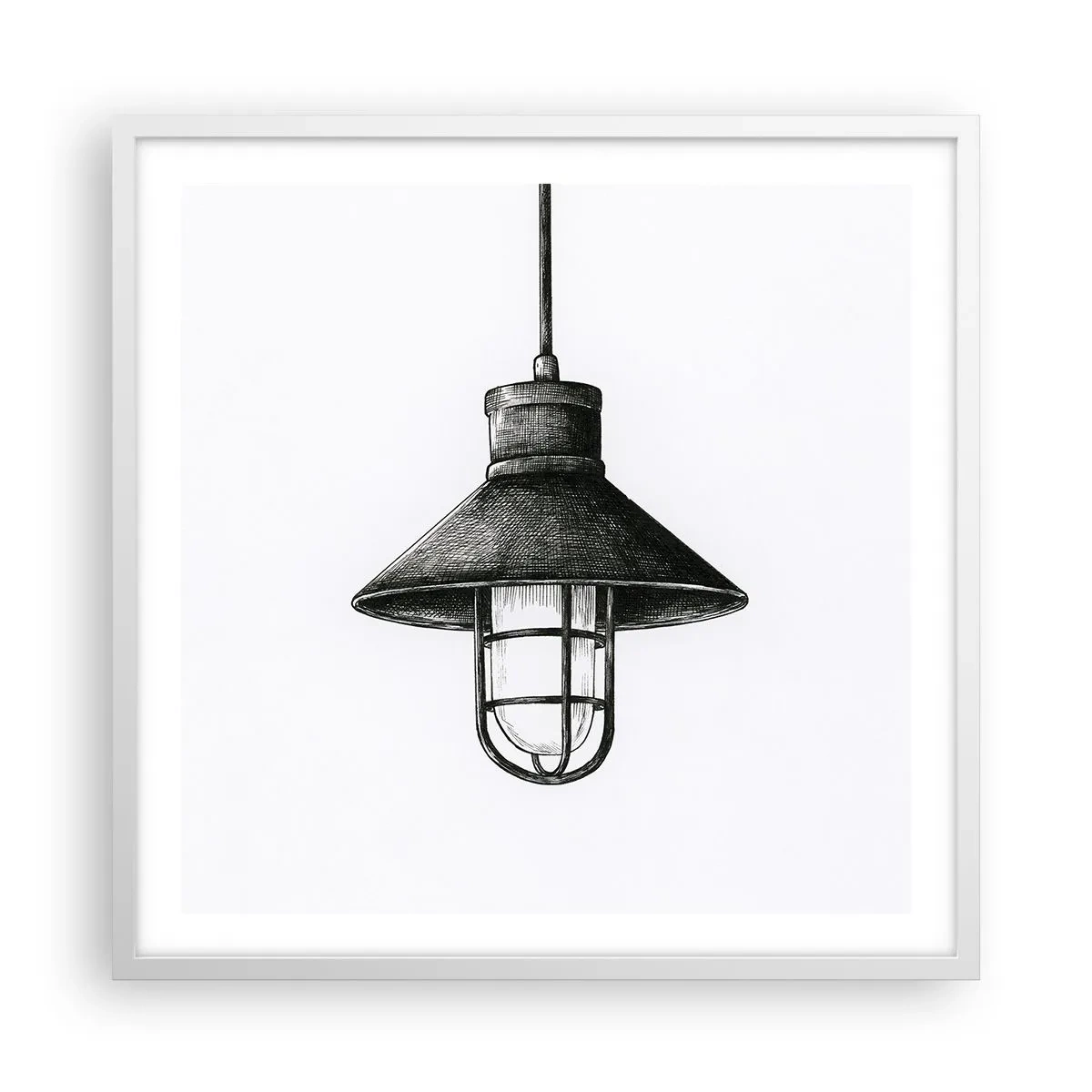 Plakat w białej ramie - Jak przed laty… - 60x60 cm