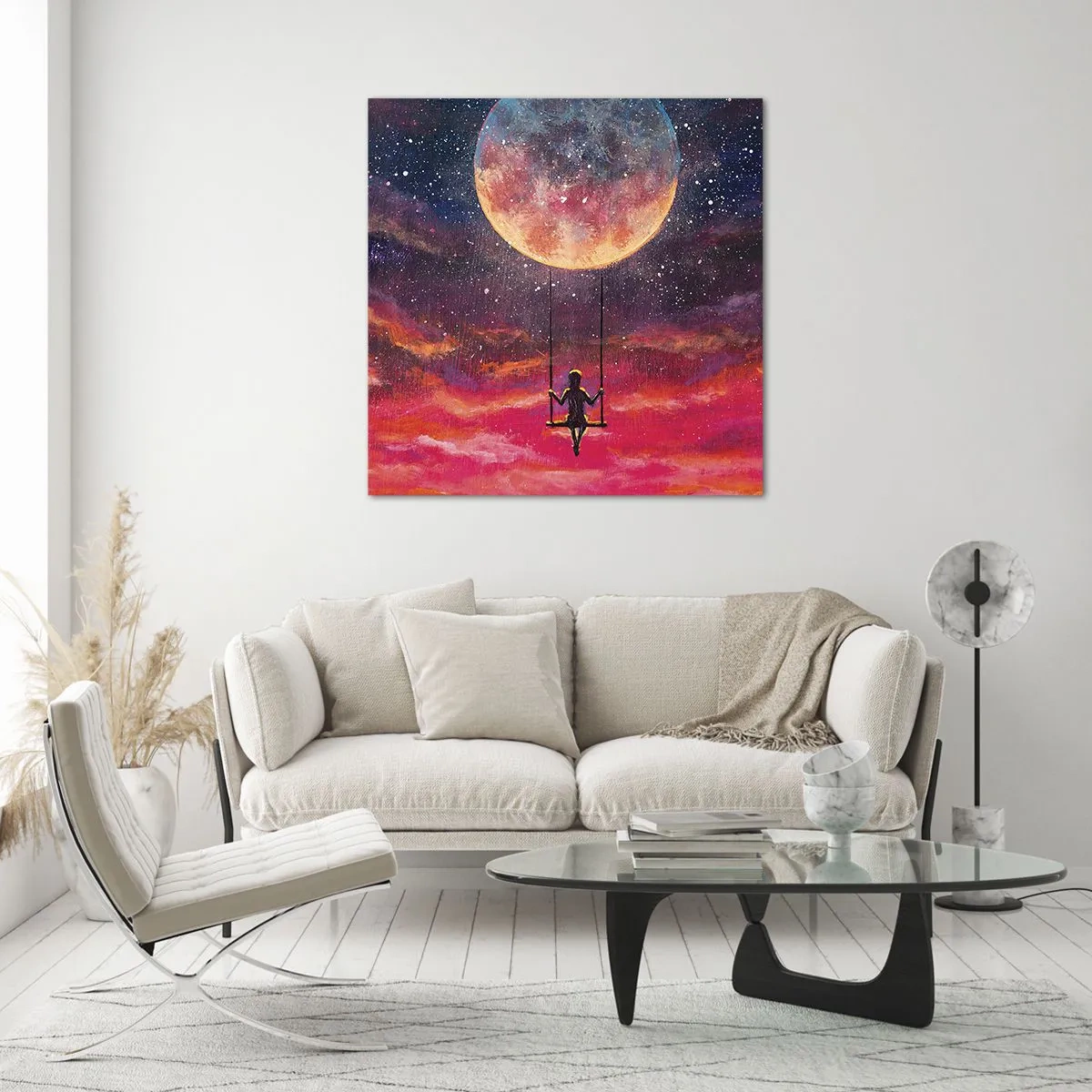 Obraz na szkle - Bujać w obłokach - 50x50 cm