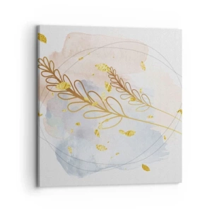 Obraz na płótnie - Złoty podmuch - 70x70 cm