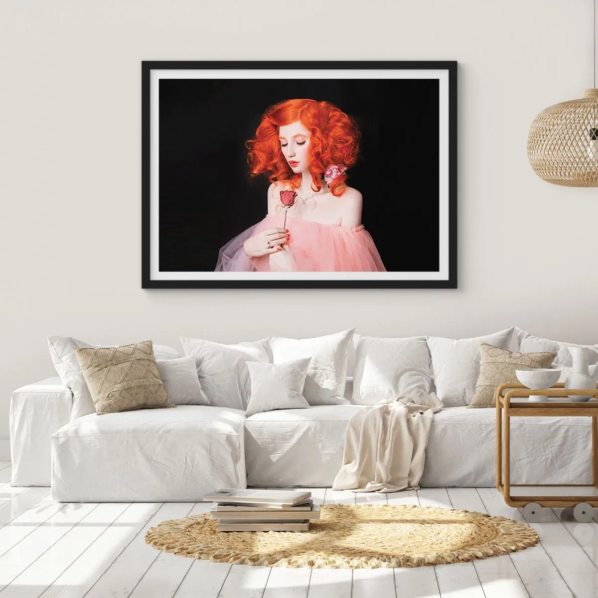 Plakat w czarnej ramie - W barokowym stylu - 50x40 cm