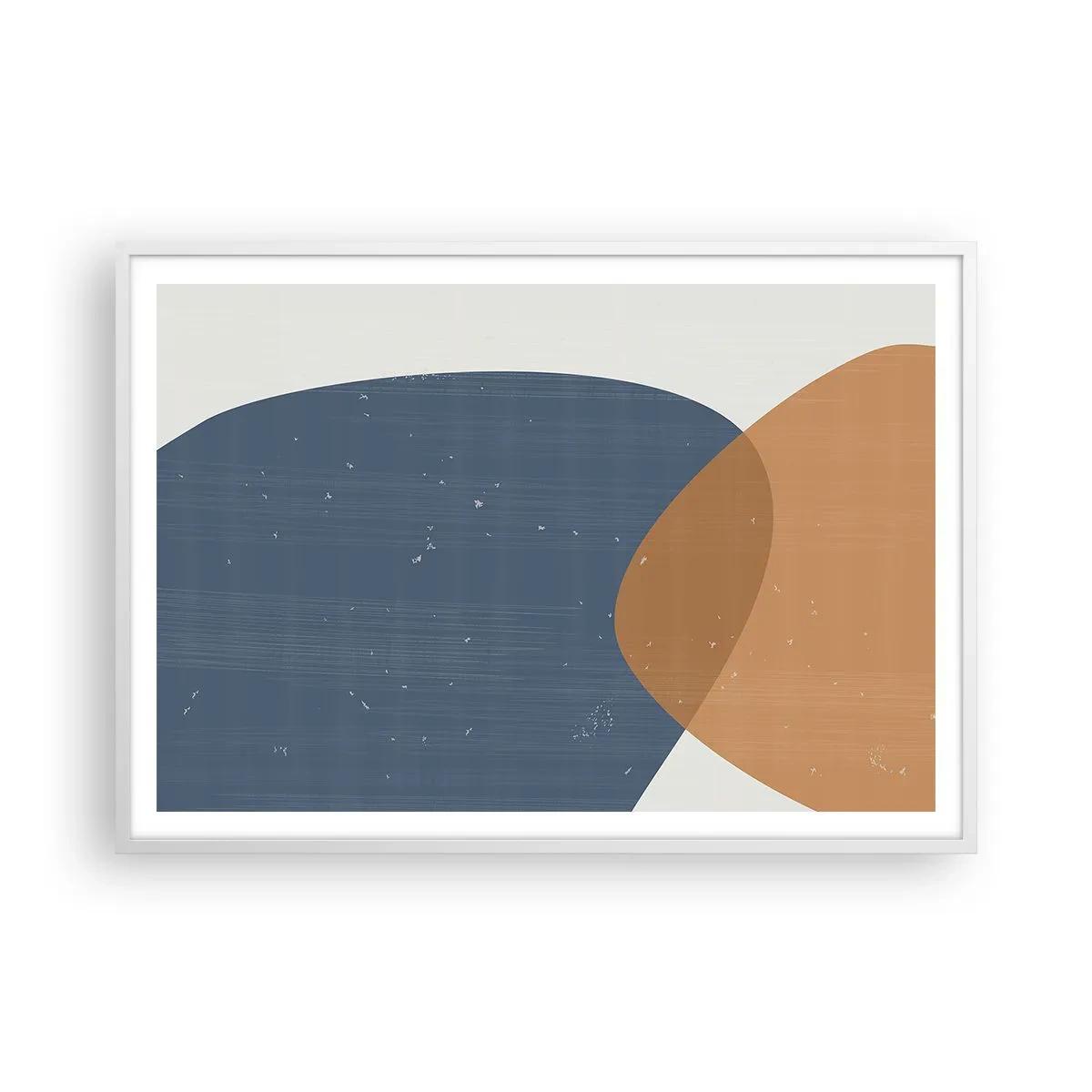 Plakat w białej ramie - Owale i wpływy - 100x70 cm