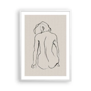 Plakat w białej ramie - Akt dziewczęcy - 50x70 cm