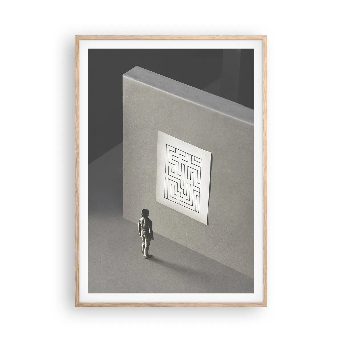 Plakat w ramie jasny dąb - Ale gdzie jestem? - 70x100 cm